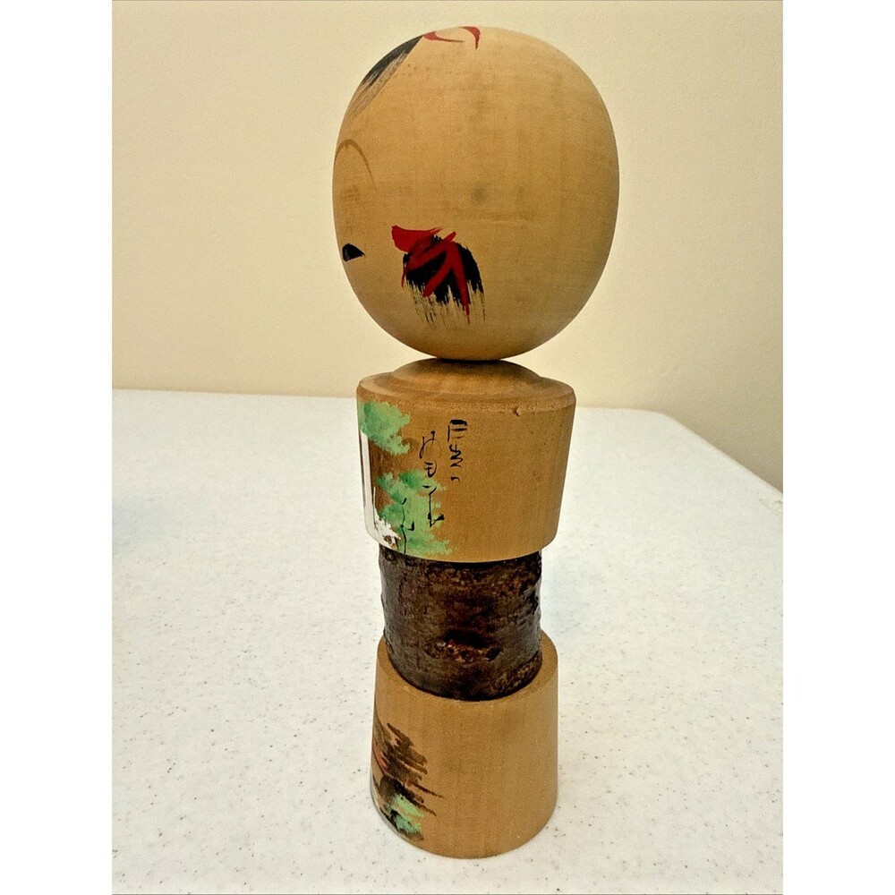 Vtg RARE Kokeshi Dolls Japanese Wood Handpainted Engraved Artist - Picture 10 of 16